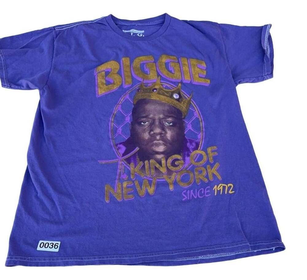 The Notorious B.I.G. Biggie King of New York Graphic T-Shirt Size Medium
